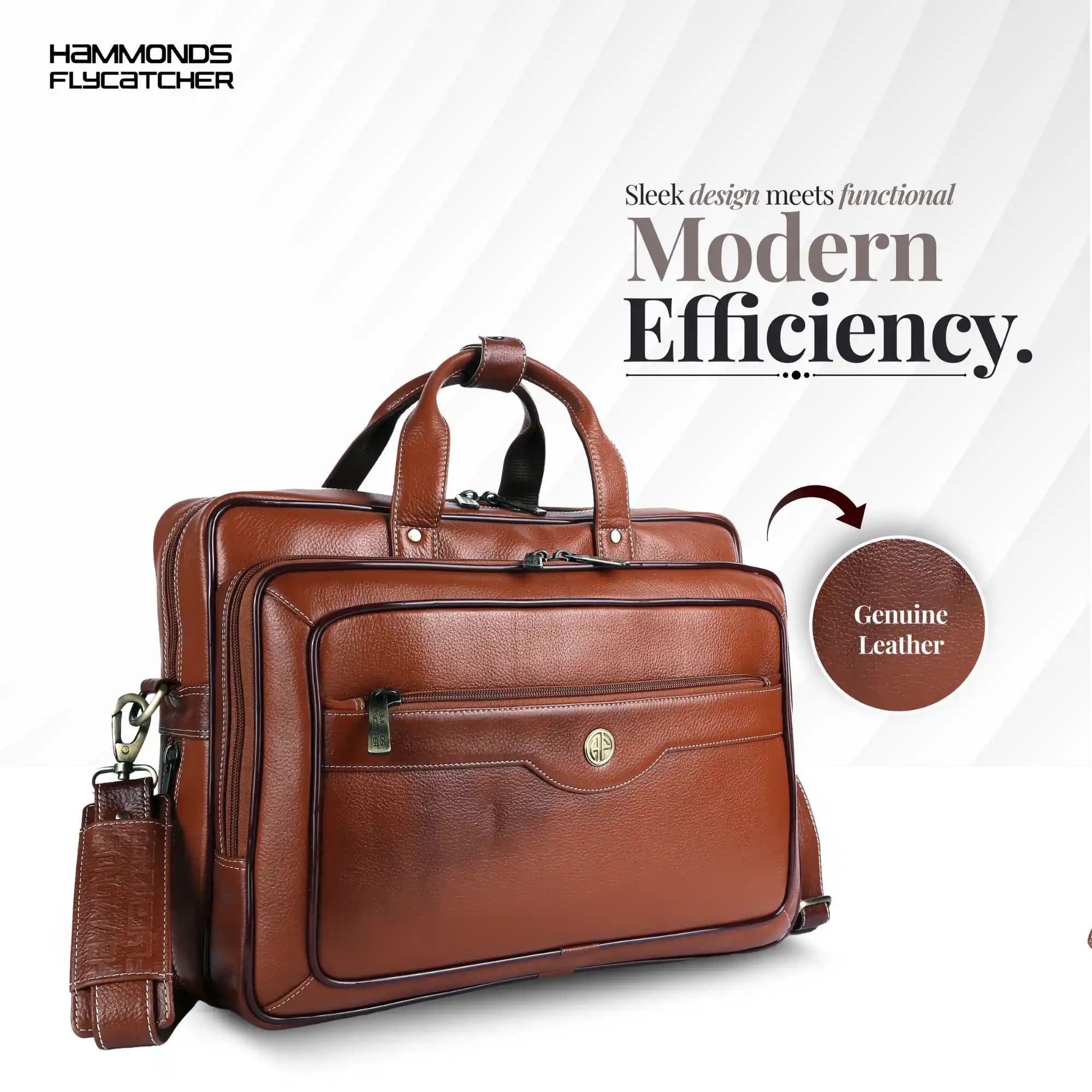 Laptop Bag for Men - Genuine Leather - Fits Upto 15.6 Inch Laptop Secondary image