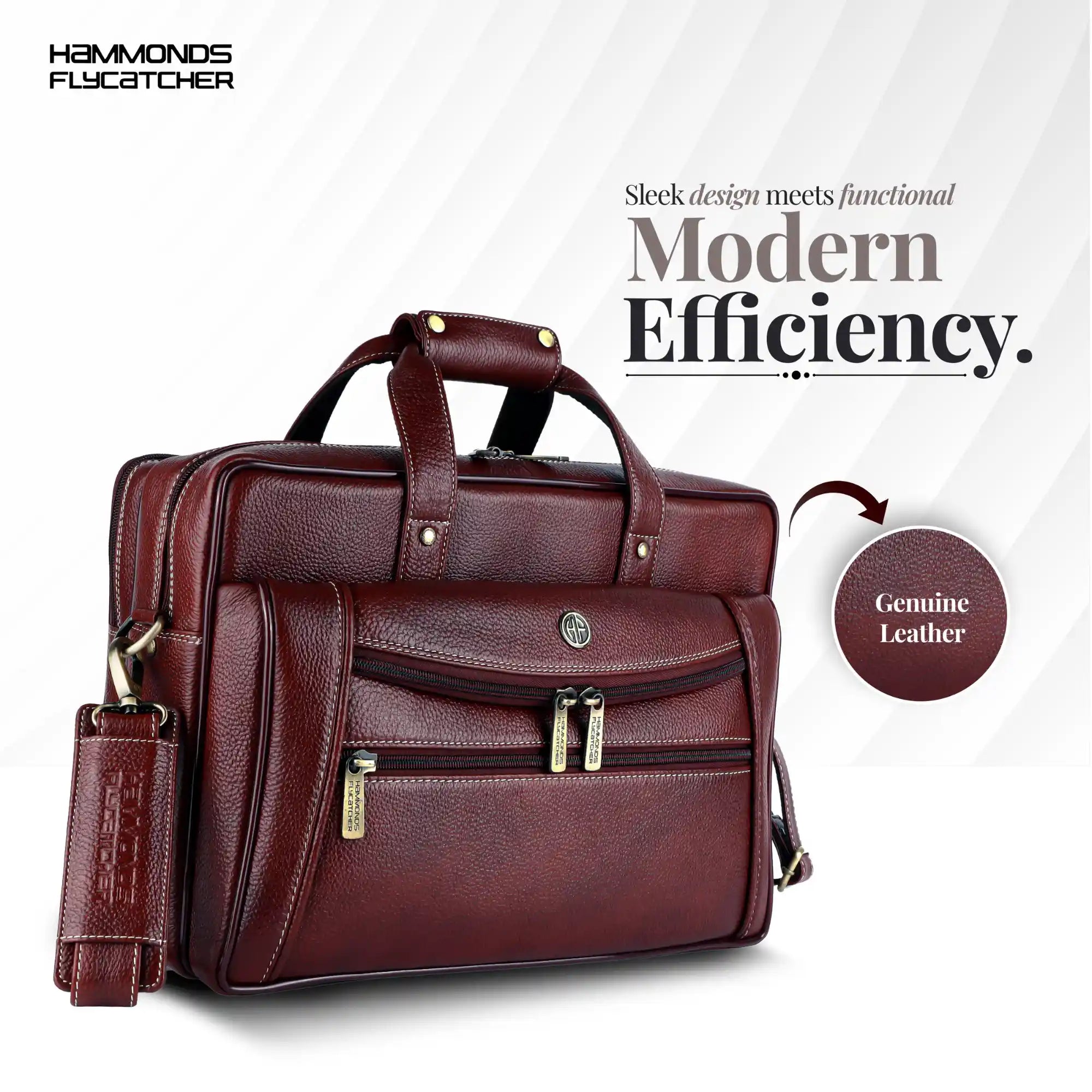 Laptop Messenger Bag For Men - Ideal for Office and Travel - Fits 14-15.6 inch Laptop - 1 Year Warranty Secondary image