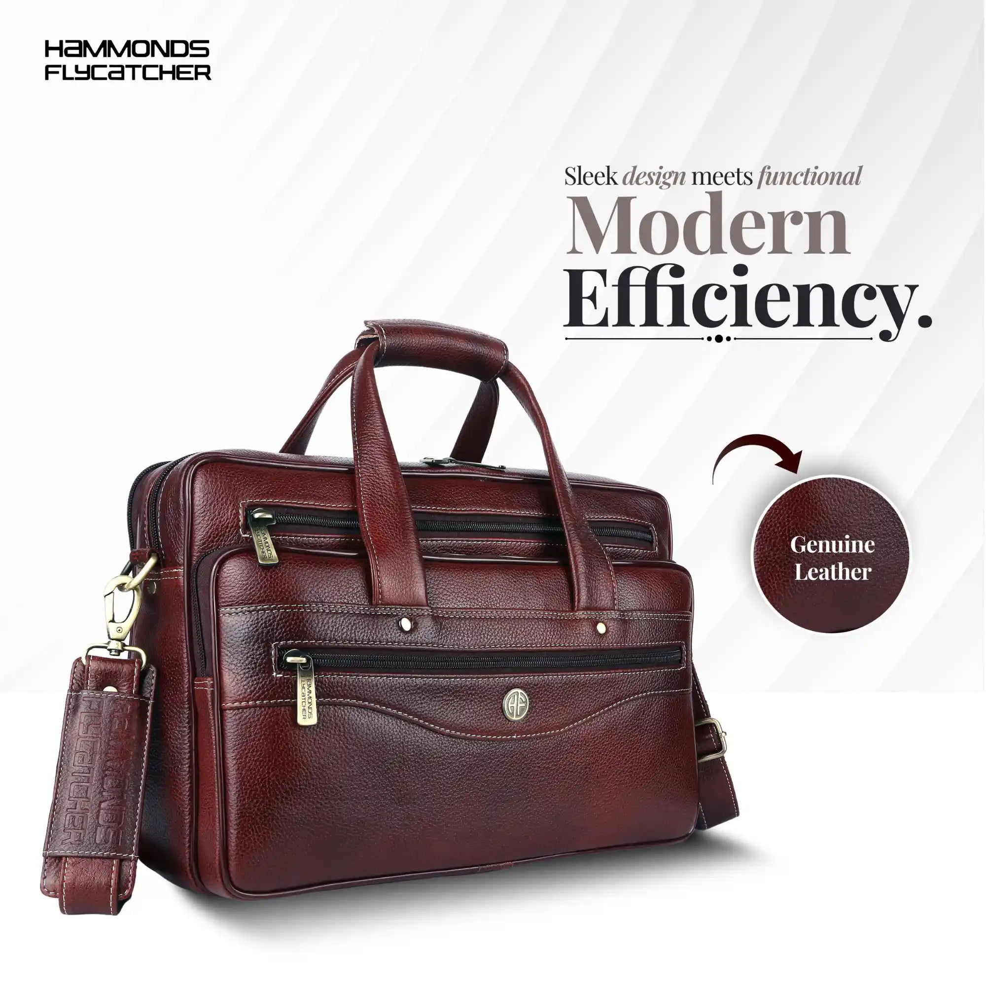 Office Laptop Bag For Men - Adjustable & Removal Strap - Multiple Compartment - Fits Upto 15.6" Laptop/MacBook Secondary image