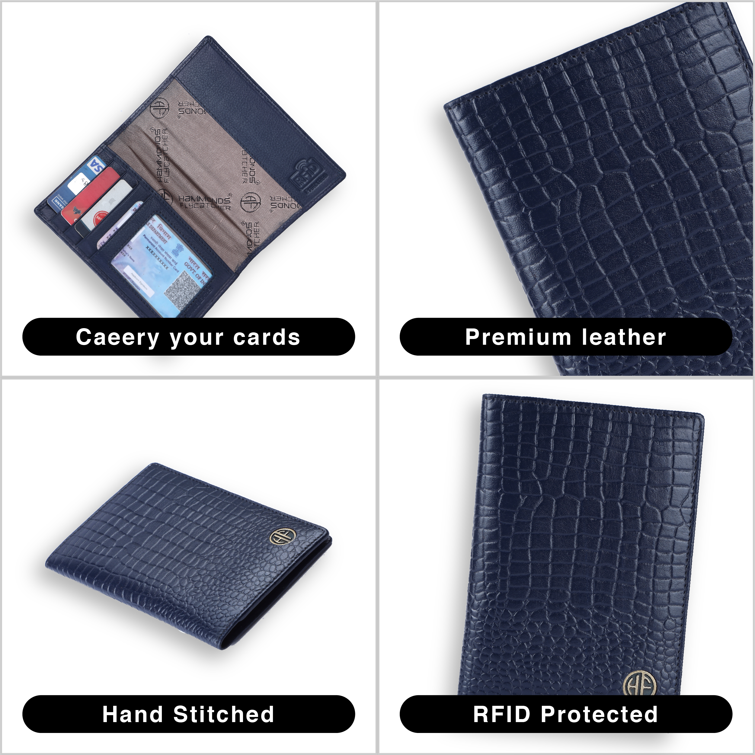 Leather Travel Passport Holder For Men And Women With Passport Slot, Card Slots, ID Card Slot - RFID Protected