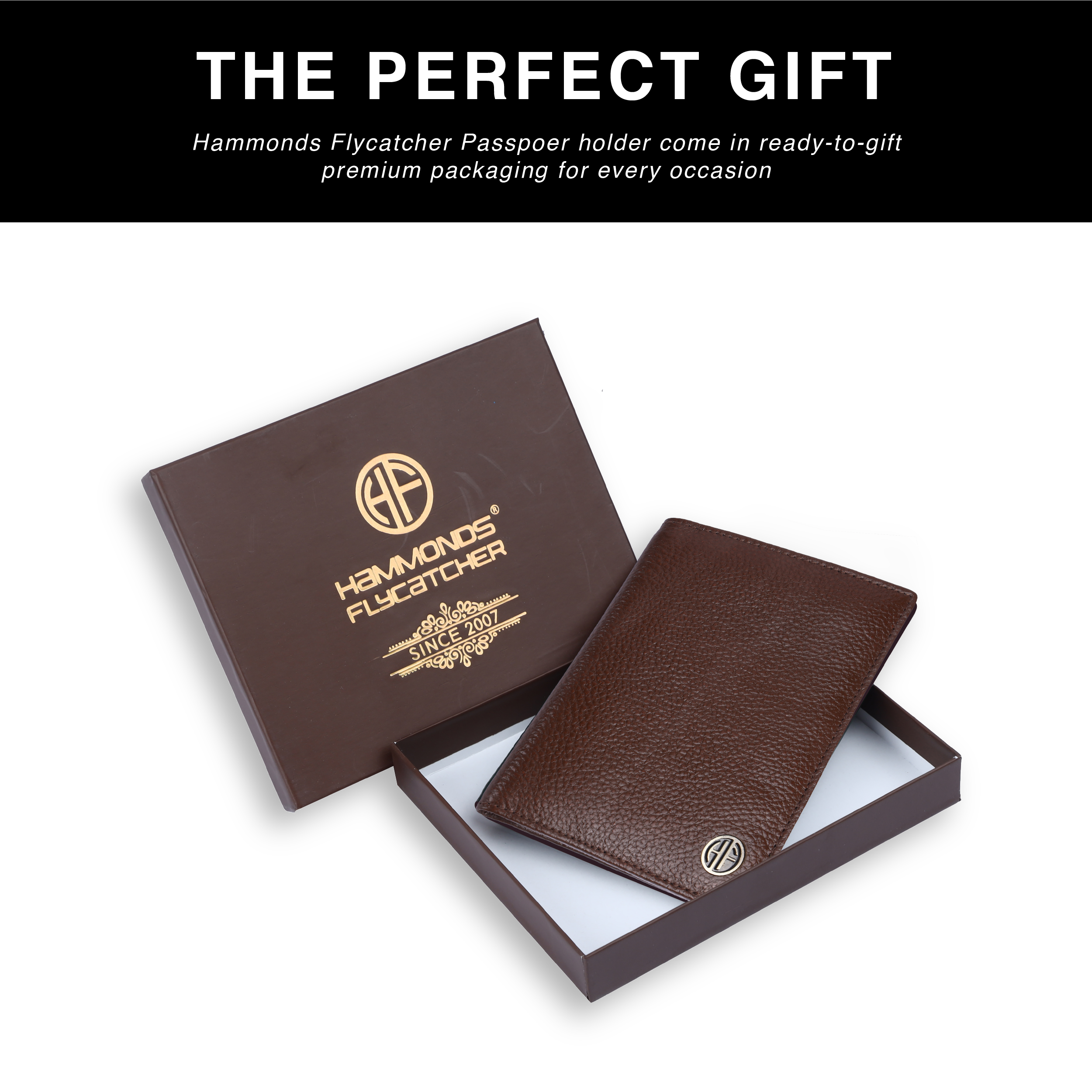 Leather Travel Passport Holder For Men And Women With Passport Slot, Card Slots, ID Card Slot - RFID Protected