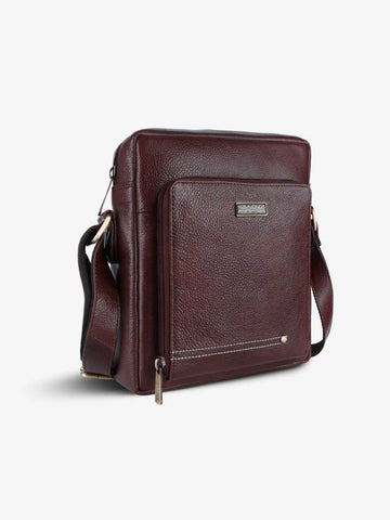 Genuine Leather Travel Messenger Sling Side Documents Bags| 1 Compartments |1 Inner Zipper pocket