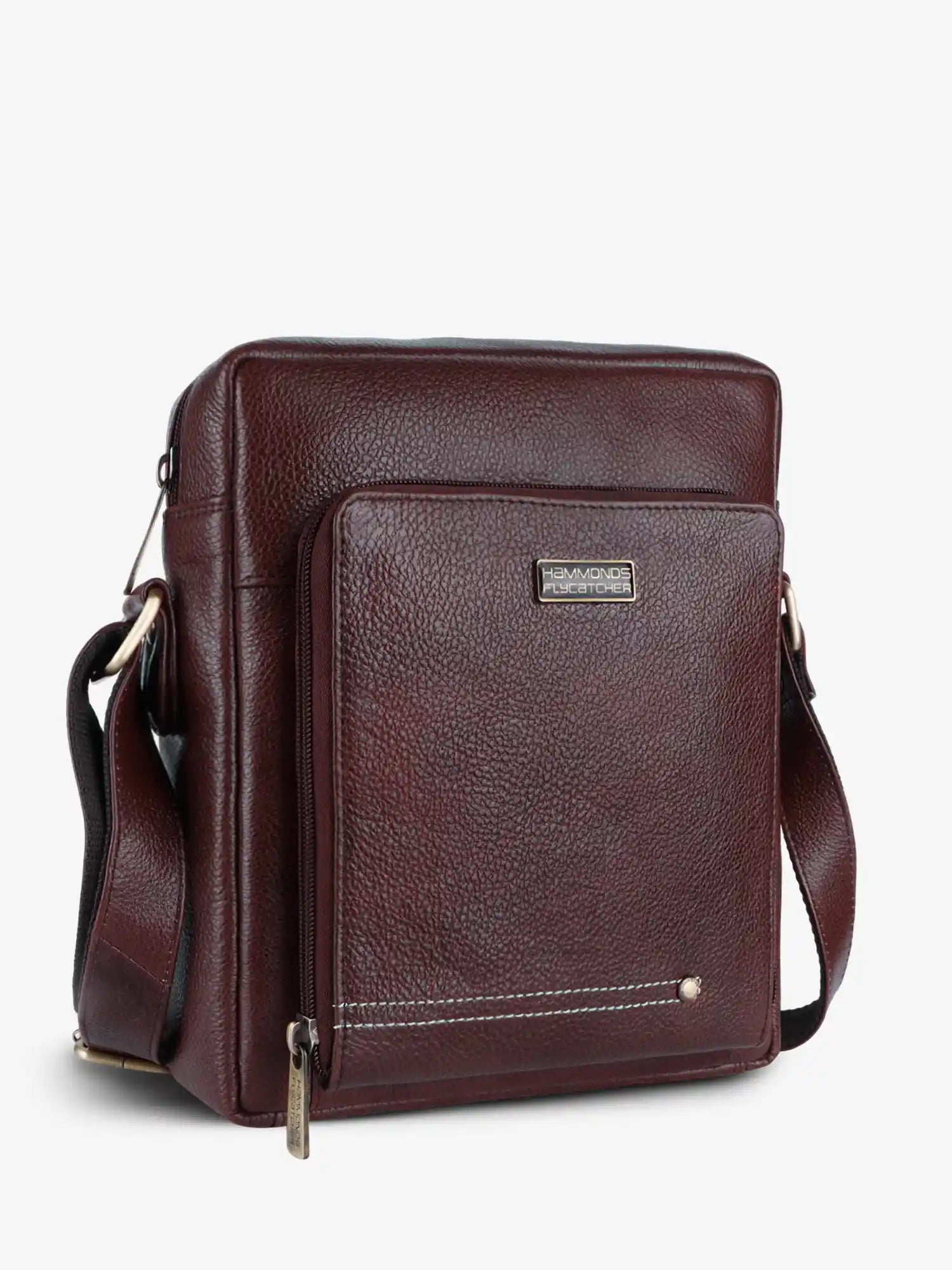 Genuine Leather Travel Messenger Sling Side Documents Bags| 1 Compartments |1 Inner Zipper pocket