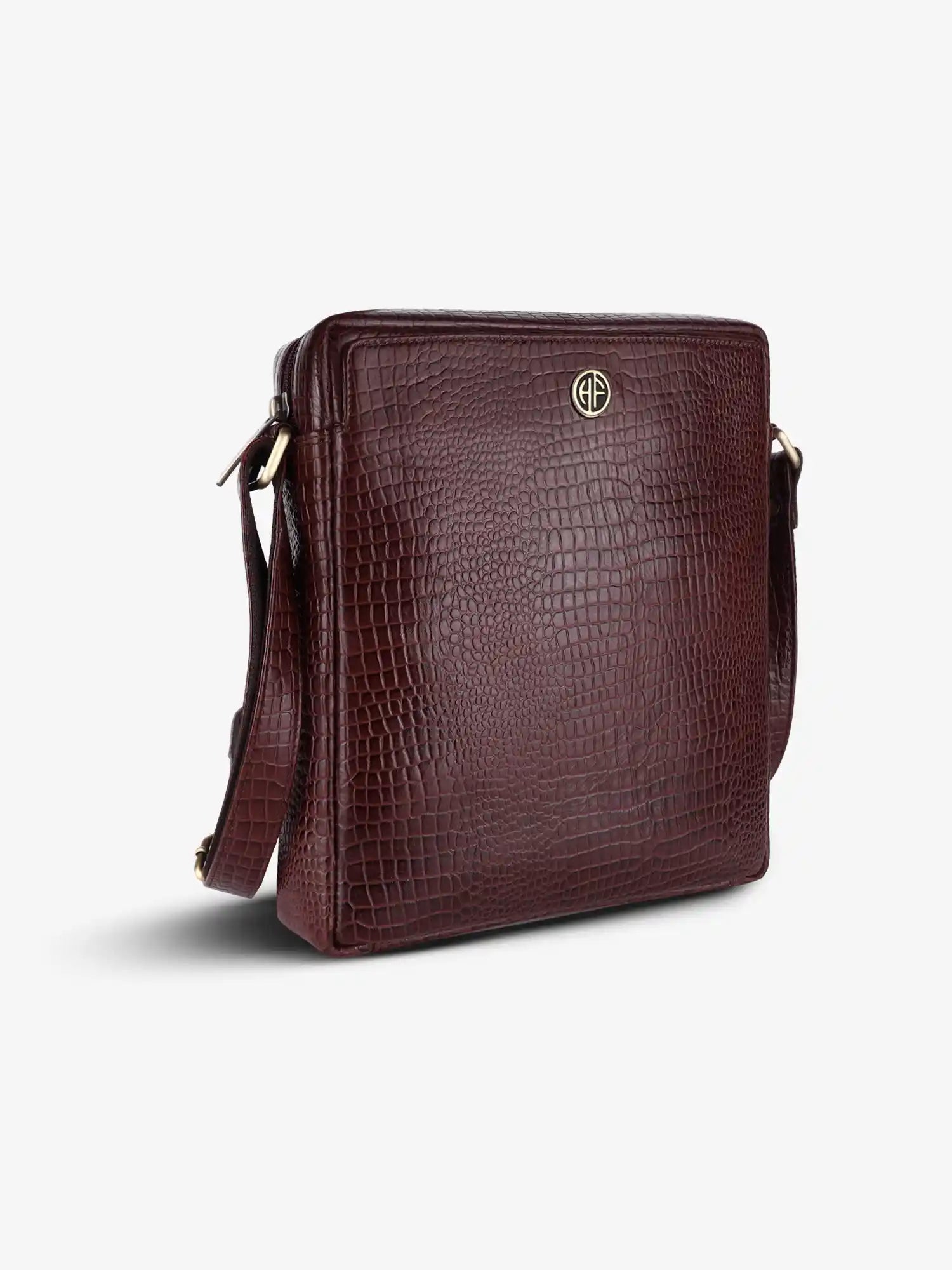 Genuine Leather Travel Messenger Sling Side Documents Bags| 1 Compartments |1 Inner Zipper pocket |1 front