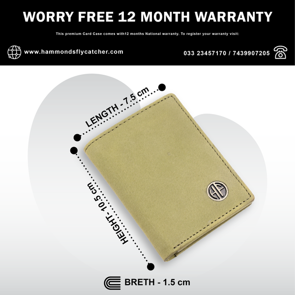 Leather RFID Card Holder - Slim Bi-Fold Design for Men and Women - Stylish & Secure