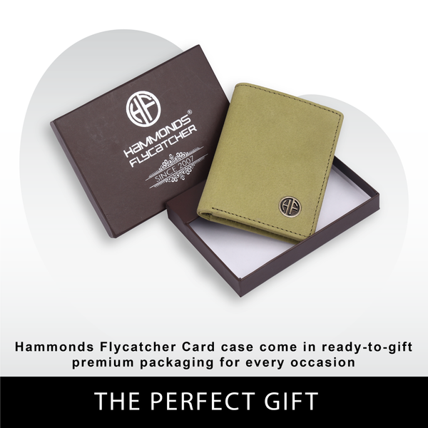 Leather RFID Card Holder - Slim Bi-Fold Design for Men and Women - Stylish & Secure